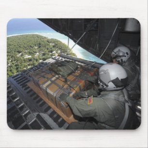 Flieger schieben eine Palette gespendeter Waren 2 Mousepad