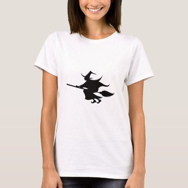 Fliegerei der Halloween-Lady-T - Shirt (Vorderseite)