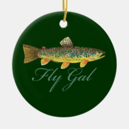 Fliegerfrauen Keramik Ornament