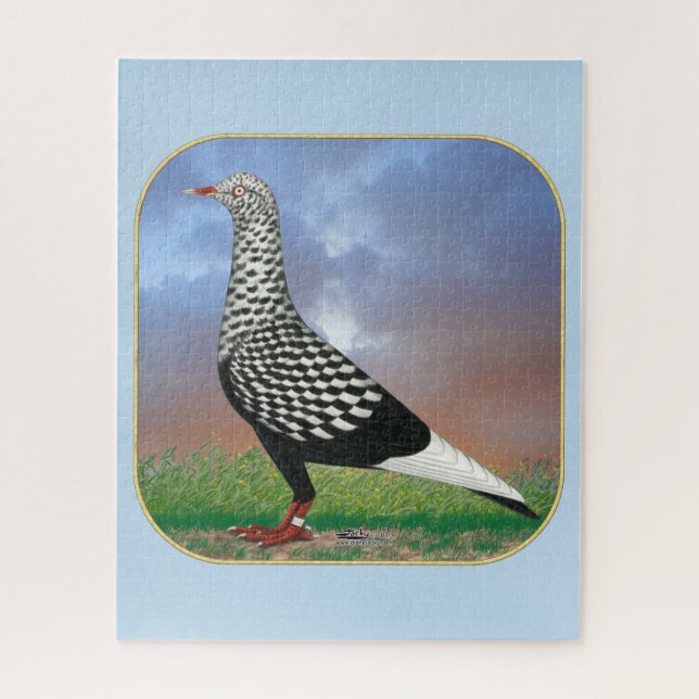 Fliegertaube und Wolken Puzzle (Vertikal)