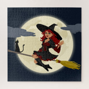 Fliegerwitz, Mond und Schwarze Katze Puzzle