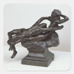 Fliehende Liebe, 1881 Quadratischer Aufkleber