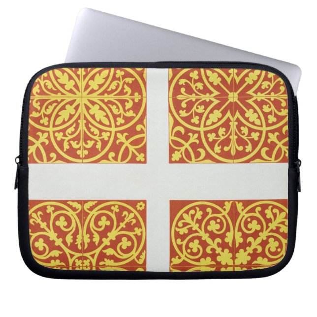 Fliese des 13. Jahrhundertsentwirft, Illustration Laptopschutzhülle (Vorderseite)