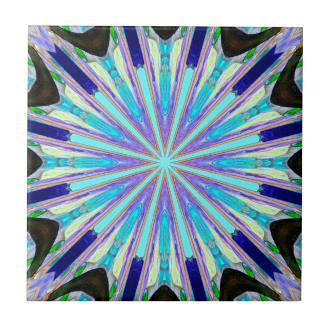 Fliese des blauen Sternes mit 12 Punkten (Vorderseite)