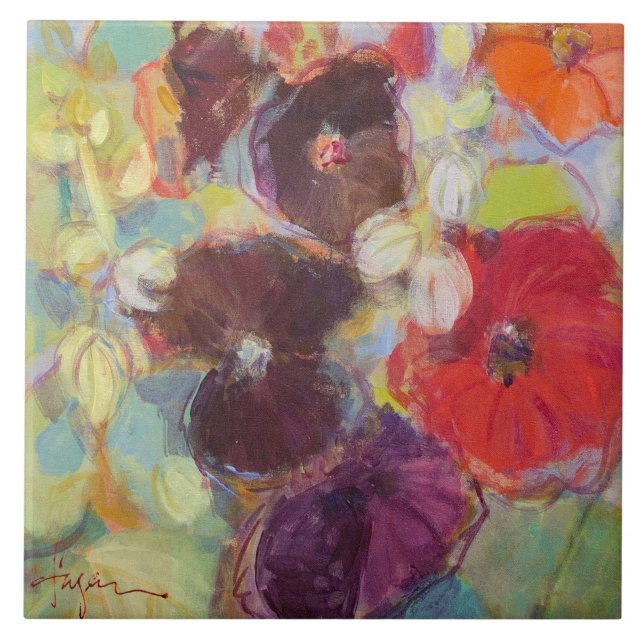 Fliese des Hollyhock-Garten-I (Vorderseite)