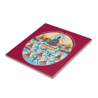 Fliese - die 8 Medizin Buddhas - heilende Meister