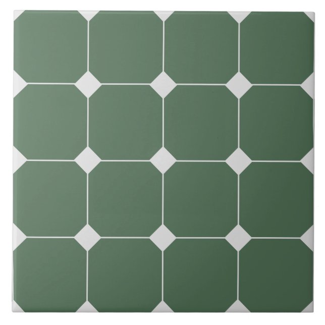 Fliese im viktorianischen Stil mit geometrischem M (Vorderseite)