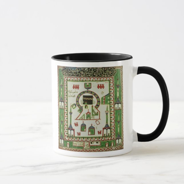 Fliese mit einer Darstellung des Mekkas Tasse (Rechts)