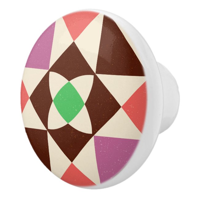 Fliesen aus dem Mittelalter - 60er Keramikknauf (Rechts)