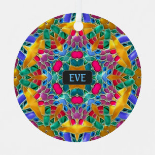 Fliesen aus glattem Glas - Xmas Kaleidoskop Ornament Aus Metall