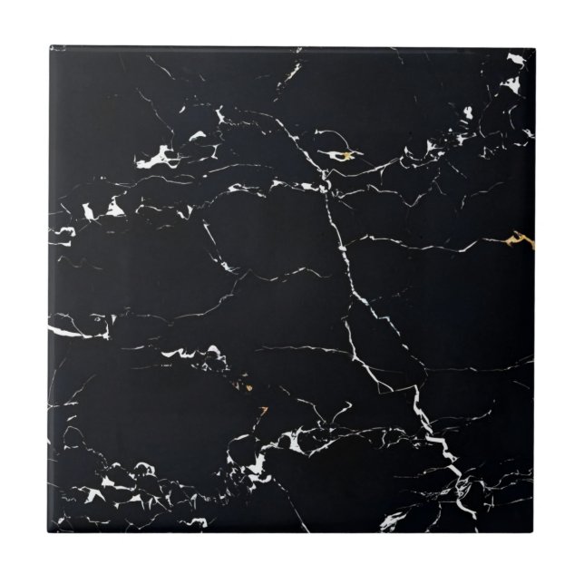 Fliesen aus schwarzem und goldenen Boden (Vorderseite)