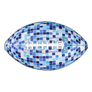 Fliesen, blaue Mosaikfliesen, geometrisches Muster Football
