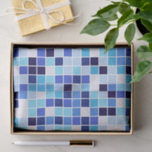 Fliesen, blaue Mosaikfliesen, geometrisches Muster