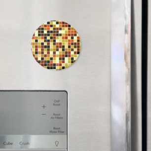 Fliesen, braune Mosaikfliesen, geometrisches Muste Magnet