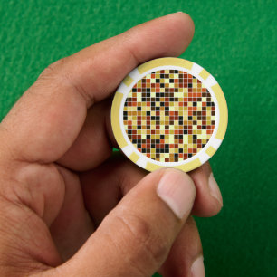 Fliesen, braune Mosaikfliesen, geometrisches Muste Pokerchips