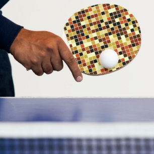 Fliesen, braune Mosaikfliesen, geometrisches Muste Tischtennis Schläger