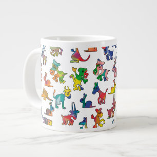 Fliesen für abstrakte Tiere Jumbo-Tasse