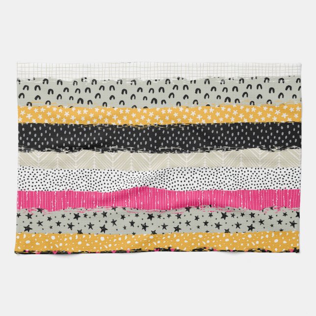 Fliesen für Patchwork: Vielseitiges Nahtloses Desi Geschirrtuch (Horizontal)