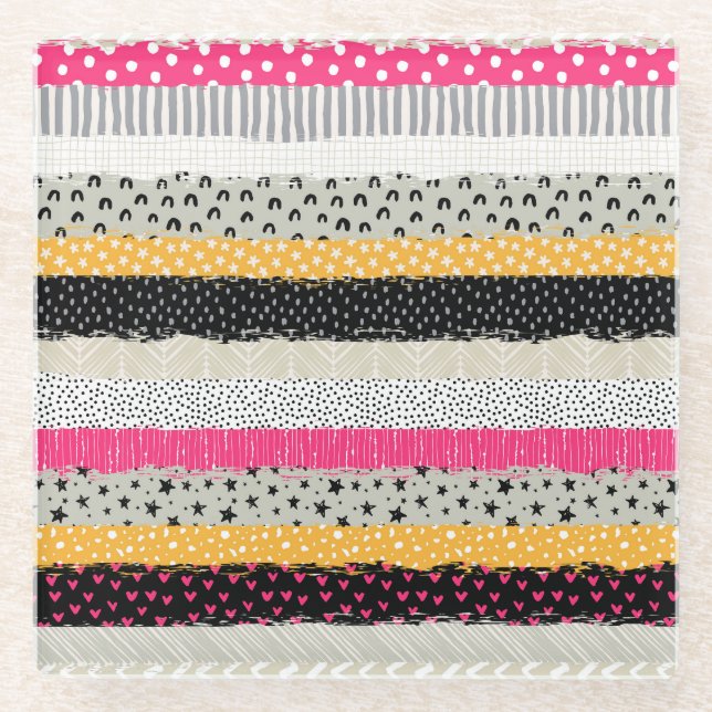 Fliesen für Patchwork: Vielseitiges Nahtloses Desi Glasuntersetzer (Vorderseite)