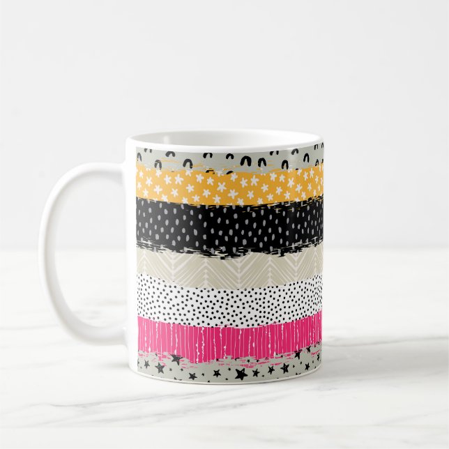 Fliesen für Patchwork: Vielseitiges Nahtloses Desi Kaffeetasse (Links)