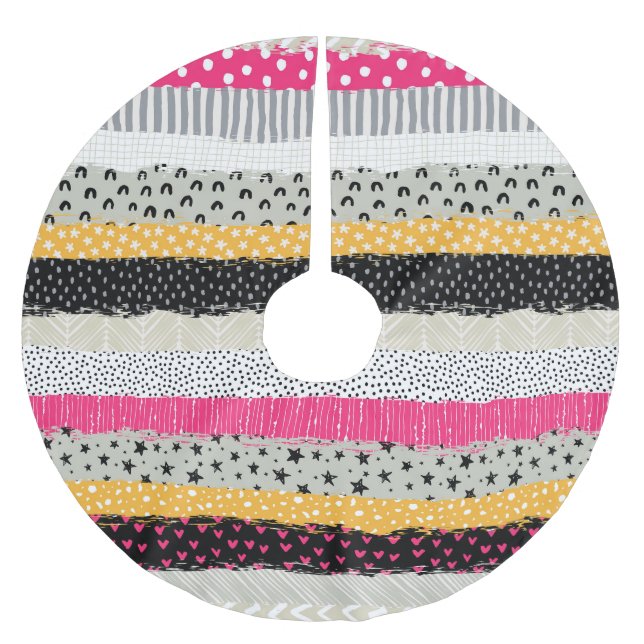 Fliesen für Patchwork: Vielseitiges Nahtloses Desi Polyester Weihnachtsbaumdecke (Vorderseite)