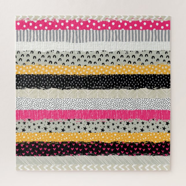 Fliesen für Patchwork: Vielseitiges Nahtloses Desi Puzzle (Vertikal)