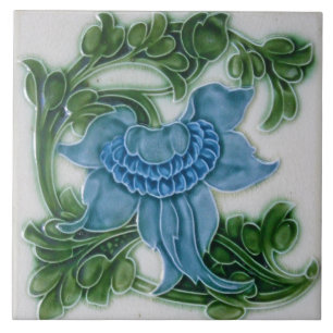 Fliesen-Kamin im Jugendstil dekorativ Fliese