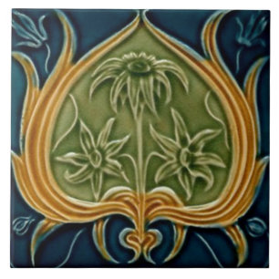 Fliesen-Kamin im Jugendstil dekorativ Fliese