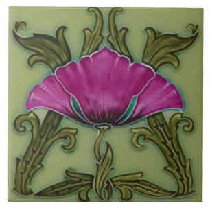 Fliesen-Kamin im Jugendstil dekorativ Fliese