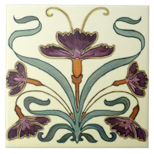 Fliesen-Kamin im Jugendstil dekorativ Fliese
