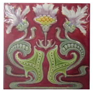 Fliesen-Kamin im Jugendstil dekorativ Fliese