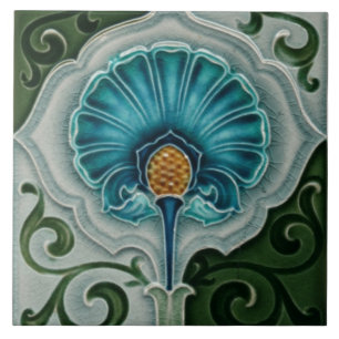 Fliesen-Kamin im Jugendstil dekorativ Fliese
