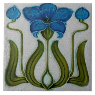 Fliesen-Kamin im Jugendstil dekorativ Fliese
