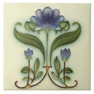 Fliesen-Kamin im Jugendstil dekorativ Fliese