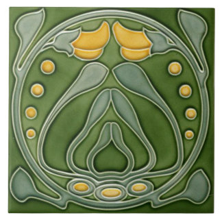 Fliesen-Kamin im Jugendstil dekorativ Fliese