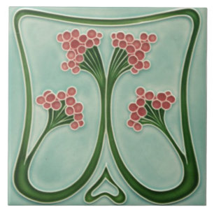 Fliesen-Kamin im Jugendstil dekorativ Fliese