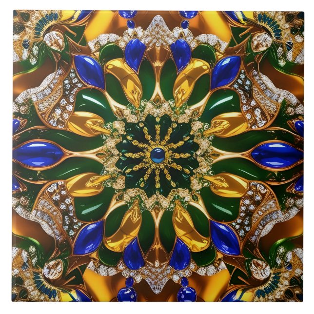 Fliesen mit brasilianischem Farbdesign (Vorderseite)