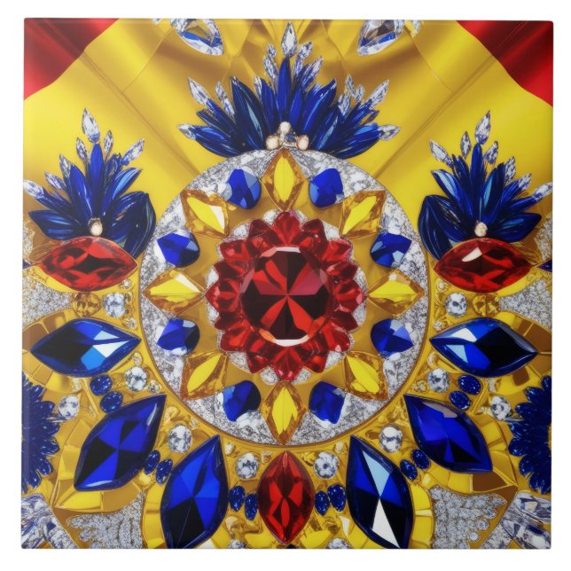 Fliesen mit modernem rumänischen Farben (Vorderseite)