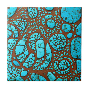 Fliesen mit Turquoise-Mustern