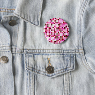 Fliesen, rosa Mosaikfliesen, geometrisches Muster Button