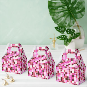 Fliesen, rosa Mosaikfliesen, geometrisches Muster Geschenkschachtel