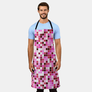 Fliesen, rosa Mosaikfliesen, geometrisches Muster Schürze