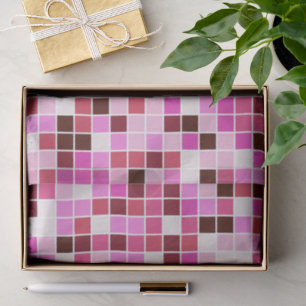 Fliesen, rosa Mosaikfliesen, geometrisches Muster Seidenpapier