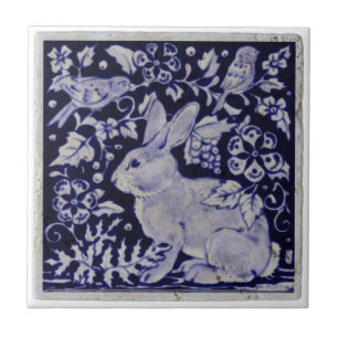 Fliesen - Vintage Blau und Weiß Wildlife Fuchs