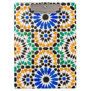 Fliesendekoration im Bahia Palace Klemmbrett