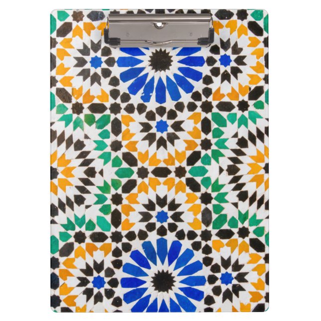 Fliesendekoration im Bahia Palace Klemmbrett (Vorderseite)