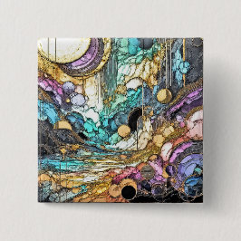 Fliesender Goldfluss Button