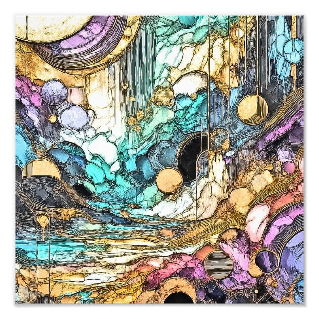 Fliesender Goldfluss  Fotodruck (Vorne)