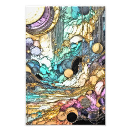 Fliesender Goldfluss Fotodruck