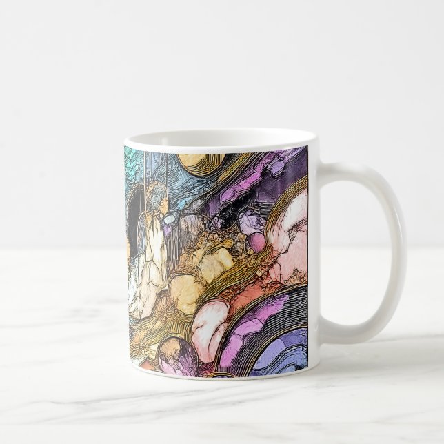 Fliesender Goldfluss  Kaffeetasse (Rechts)